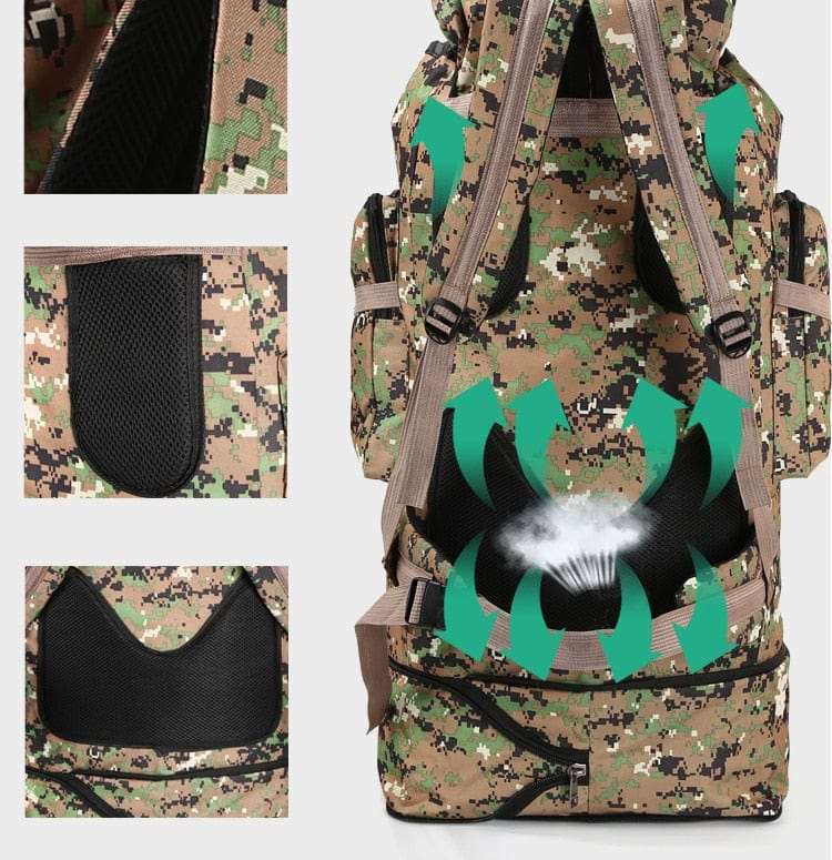 100L 75ltr Large Outdoor Tactical Backpack BackPacks  BushLine