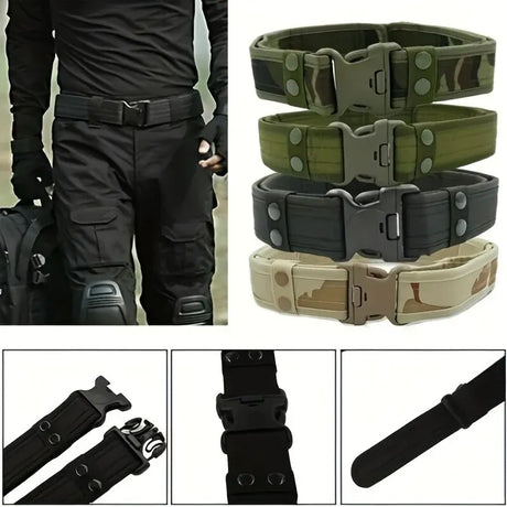 Unisex 130cm Canvas Belt-Quick-Release tacticle clothing BushLine