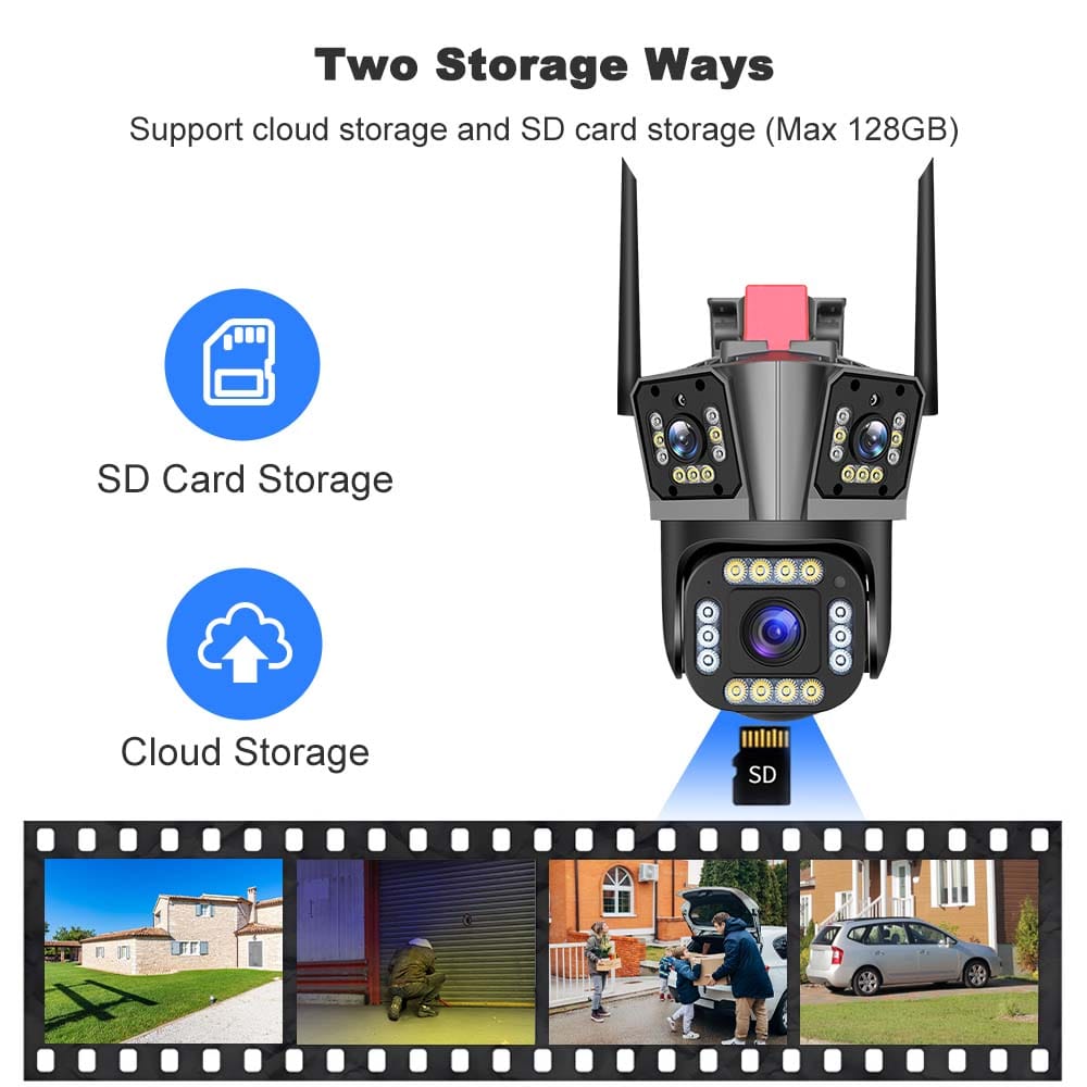 12MP 5K WI-FI Camera Wireless AI Detect 2-way audio security systems  BushLine