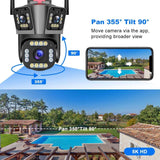 12MP 5K WI-FI Camera Wireless AI Detect 2-way audio security systems  BushLine