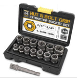 14pc Impact Extraction Socket Set, Bolt Nut Remover tools  BushLine