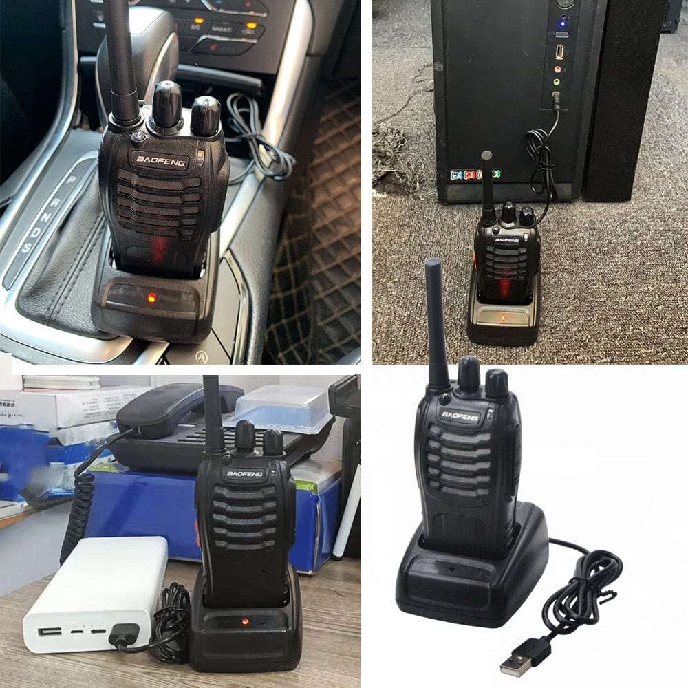 2 Peace set Walkie Talkie two way radio BF-88E Smart Technology  BushLine