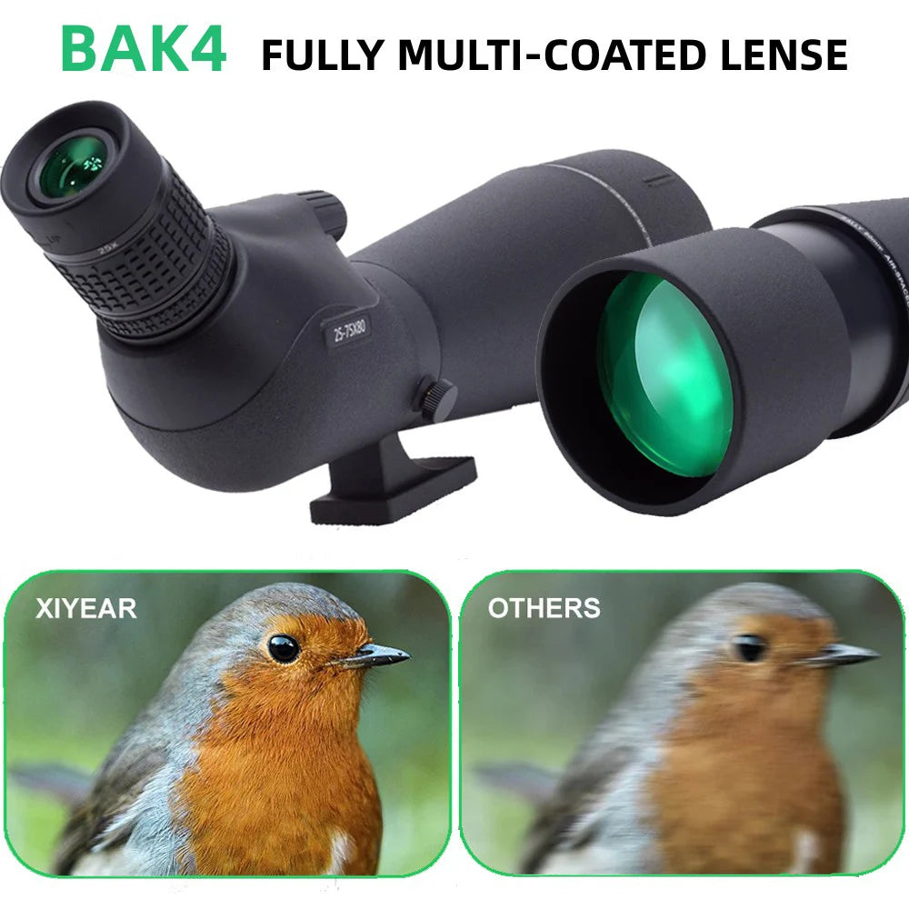 25-75x80 Spotting Monocular With Phone Adapter  & Tripod monocular  BushLine