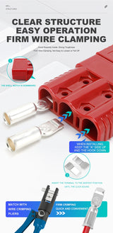 2pcs Anderson Plug 3Pin 50A 75A 175A Quick Connect Kit electrical supplys  BushLine