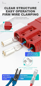 2pcs Anderson Plug 3Pin 50A 75A 175A Quick Connect Kit electrical supplys  BushLine