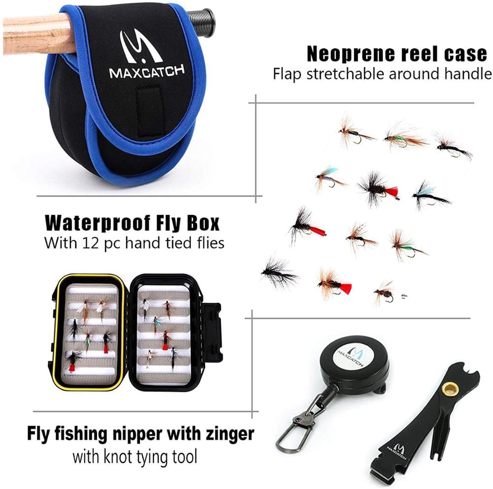 3-8WT Fly Fishing Rod And Reel Combo Set marine  BushLine