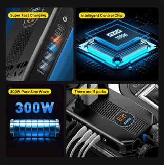 300W Car Power Inverter Adaptor Multifunctional 12/24V   