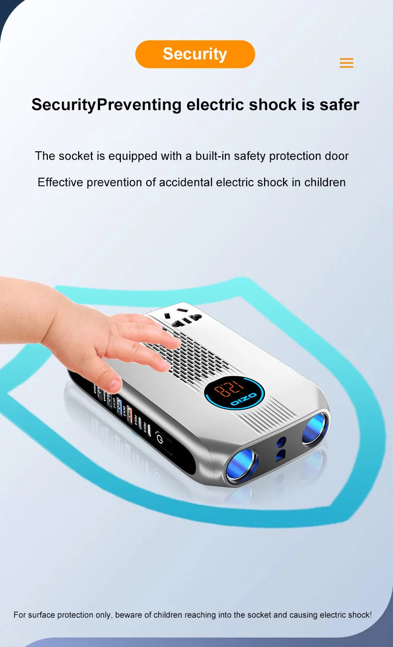 300W Car Power Inverter Adaptor Multifunctional 12/24V   BushLine