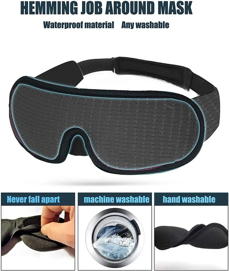 3D Mask for Sleep Light Blockout Soft Padded Camping Equipment  
