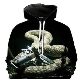 3D Rattle Snake Hoodie Sweatshirt Clothing BushLine Snake Asia S