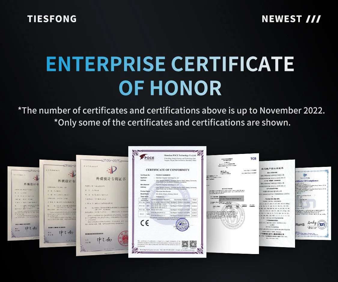 4CH GPS Radar Dash Cam 360° 24H Parking Monitor Smart Technology  