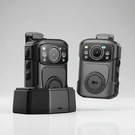 4K Body Camera IP68 GPS Bodycam 128GB & Charging Dock Security Cameras  