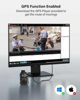 4K Body Camera IP68 GPS Bodycam 128GB & Charging Dock Security Cameras  