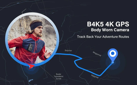 4K Body Camera IP68 GPS Bodycam 128GB & Charging Dock Security Cameras  