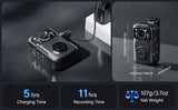 4K Body Camera IP68 GPS Bodycam 128GB & Charging Dock Security Cameras  