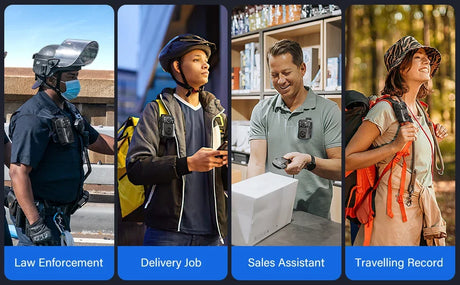 4K Body Camera IP68 GPS Bodycam 128GB & Charging Dock Security Cameras  