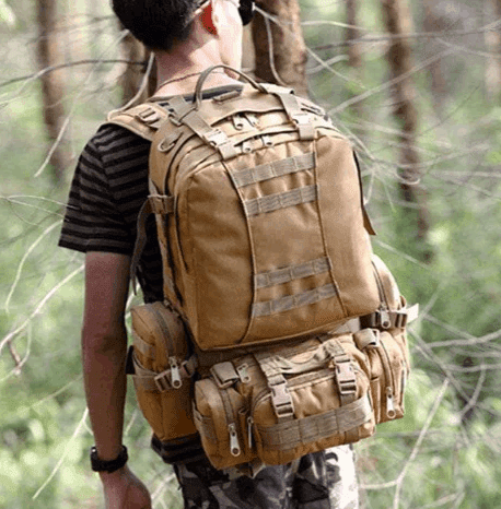 55L-70L Molle Tactical Backpack 4in1 BackPacks BushLine Khaki