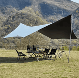5.1 x 5.1m Tarp Waterproof Awning Shade Tent Shelter Sunshade Camping Equipment  