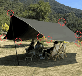5.1 x 5.1m Tarp Waterproof Awning Shade Tent Shelter Sunshade Camping Equipment  BushLine