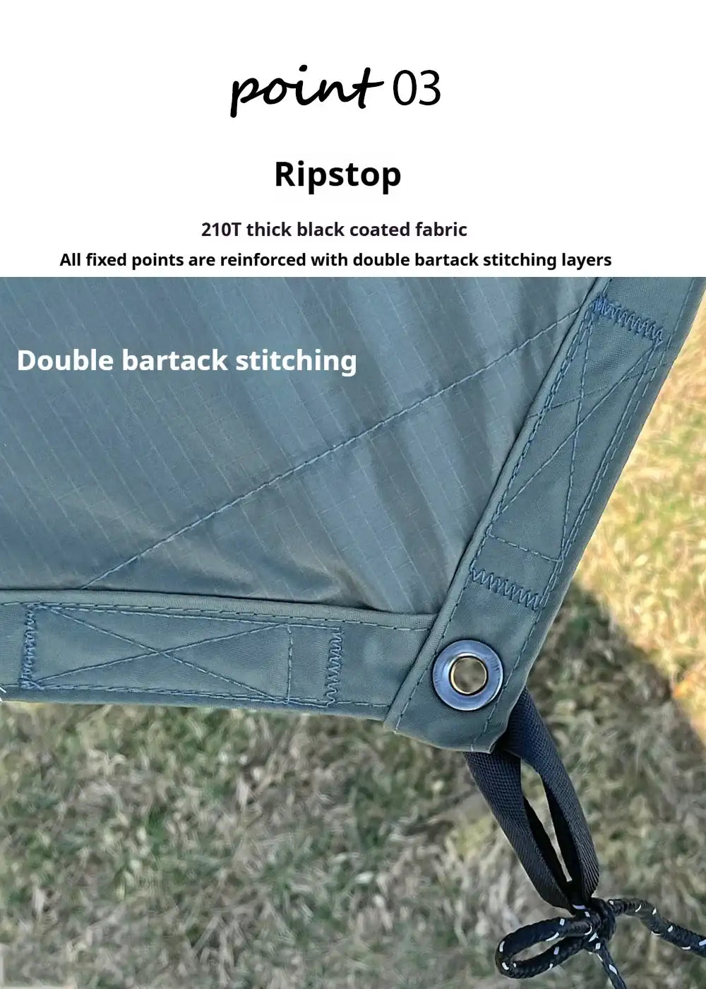 5.1 x 5.1m Tarp Waterproof Awning Shade Tent Shelter Sunshade Camping Equipment  BushLine