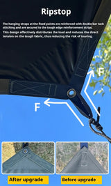 5.1 x 5.1m Tarp Waterproof Awning Shade Tent Shelter Sunshade Camping Equipment  BushLine