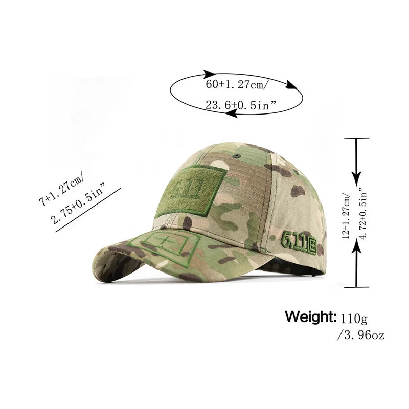 5.11 Camouflage Adjustable Baseball Cap tactical hats  BushLine