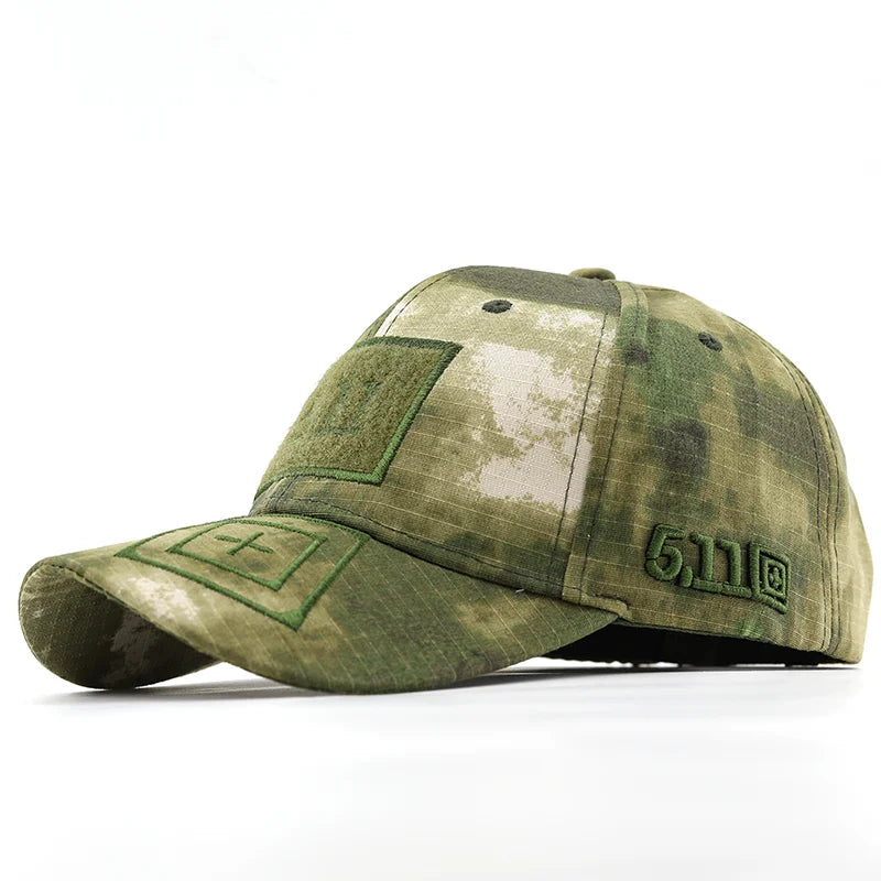5.11 Camouflage Adjustable Baseball Cap tactical hats BushLine Swamp Green