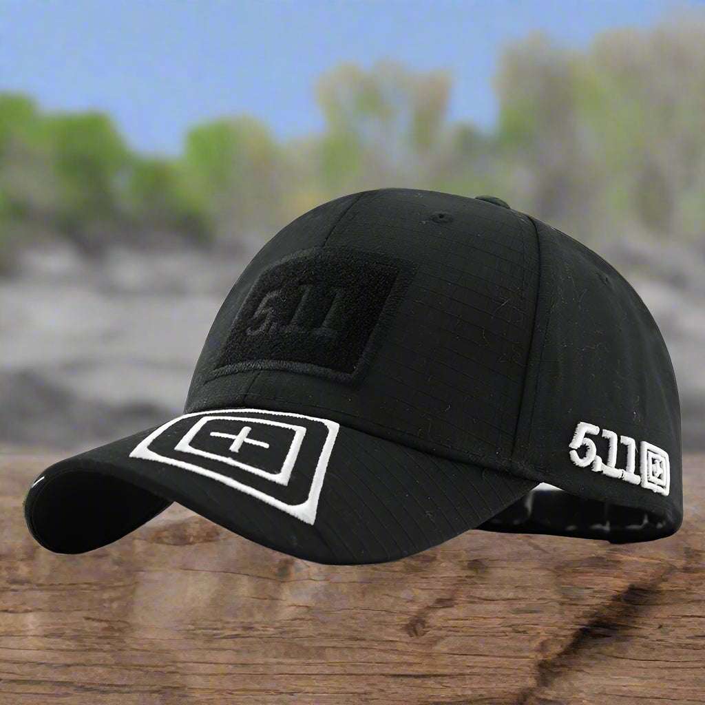 5.11 Camouflage Adjustable Baseball Cap tactical hats BushLine Black & White