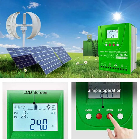 500, 600, 800watt, 1kw & 1.2kw Hybrid Wind Solar Controller Wind Power  BushLine