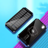 50000mAh Solar Power Bank Wireless Charger Outdoor External Battery Poverbank Portable Charger for iPhone 16  Samsung Powerbank wifi & wireless  