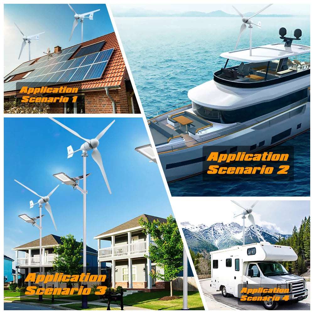 5000W & 2000W Horizontal M6 Wind Turbine Generator Wind Turbine  BushLine