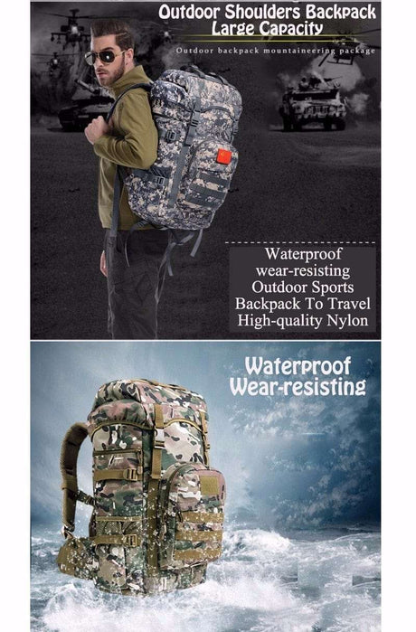 50L Military Tactical Backpack Large Capacity BackPacks  