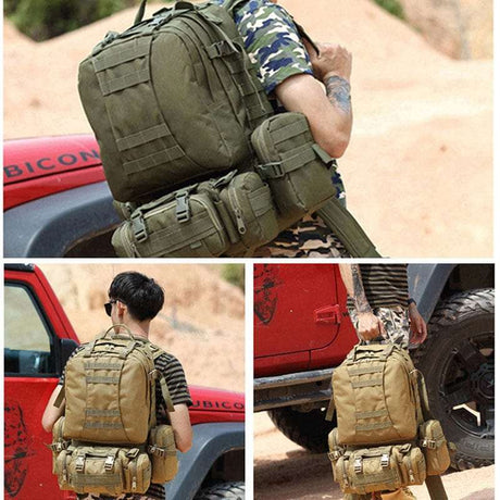 55L-70L Molle Tactical Backpack 4in1 BackPacks  