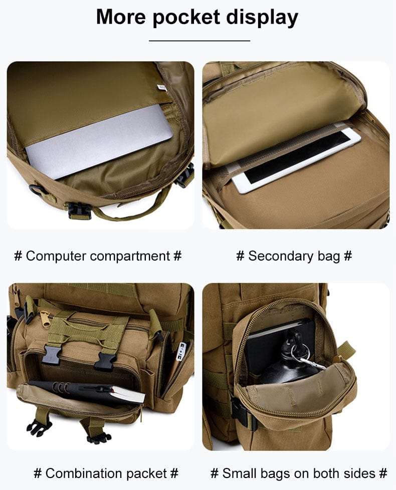 55L-70L Molle Tactical Backpack 4in1 BackPacks  