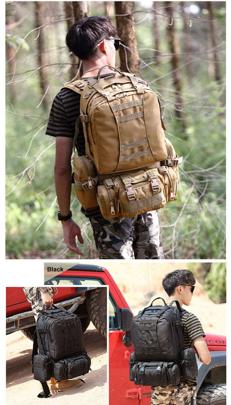 55L-70L Molle Tactical Backpack 4in1 BackPacks  