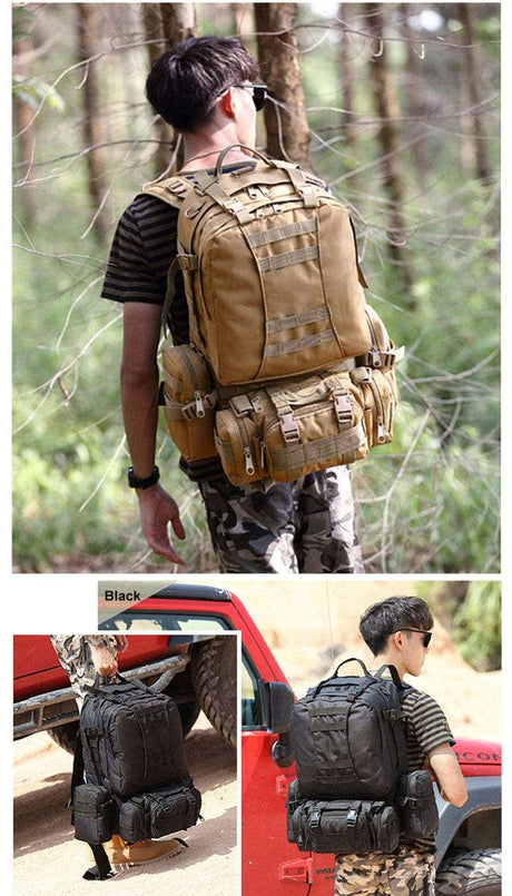 55L-70L Molle Tactical Backpack 4in1 BackPacks  
