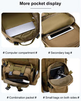 55L-70L Molle Tactical Backpack 4in1 BackPacks  BushLine