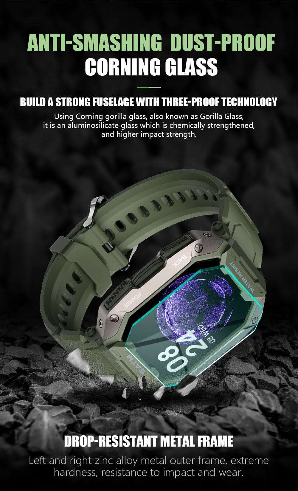 5ATM FC20 Ultra Smart Watch Carbon Watchs  BushLine