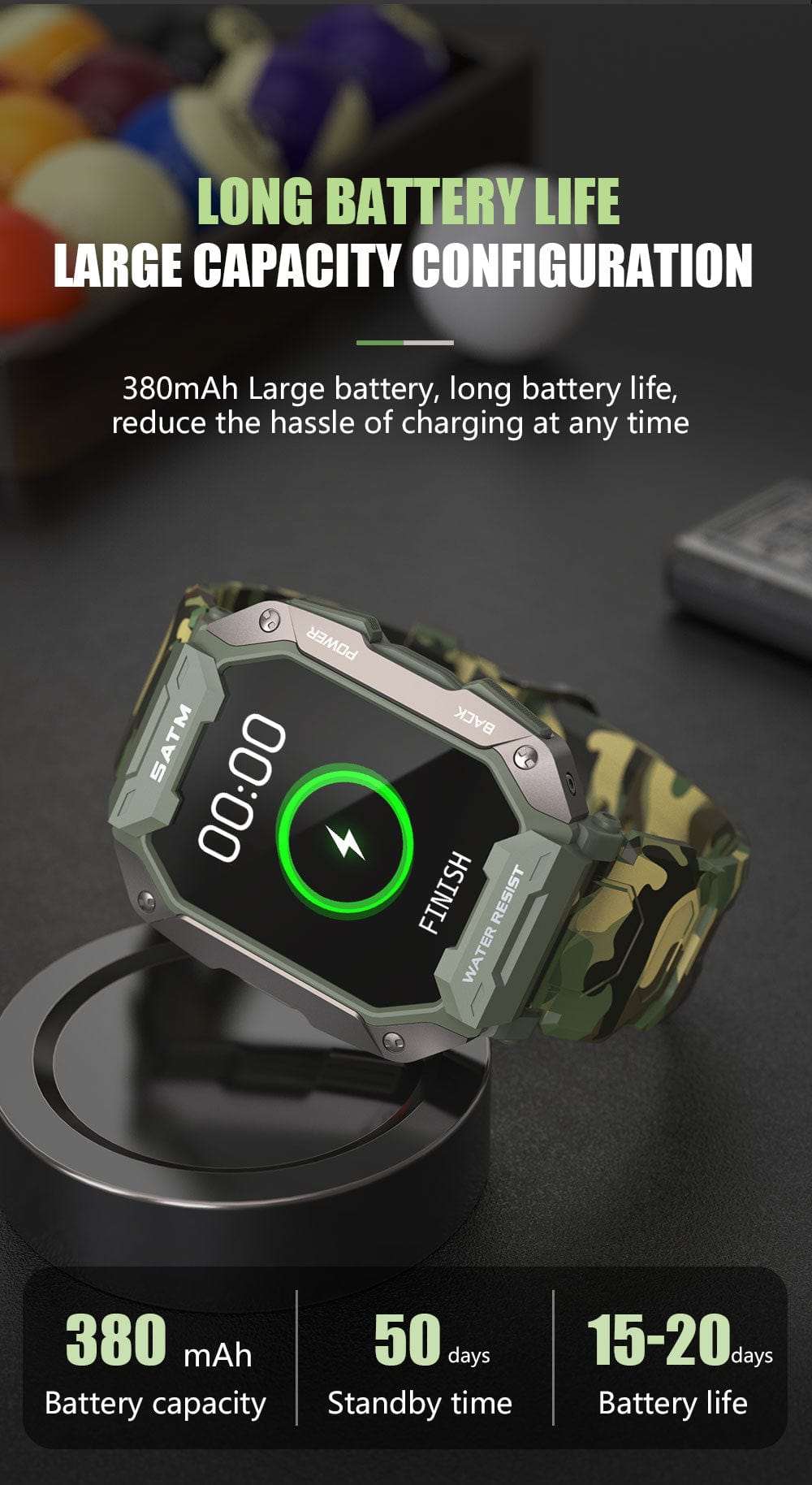 5ATM FC20 Ultra Smart Watch Carbon Watchs  BushLine