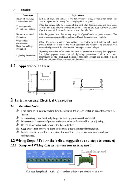 600W, 800W & 1.2kw Wind & Solar Hybrid Controller & Load Dump Wind Power  