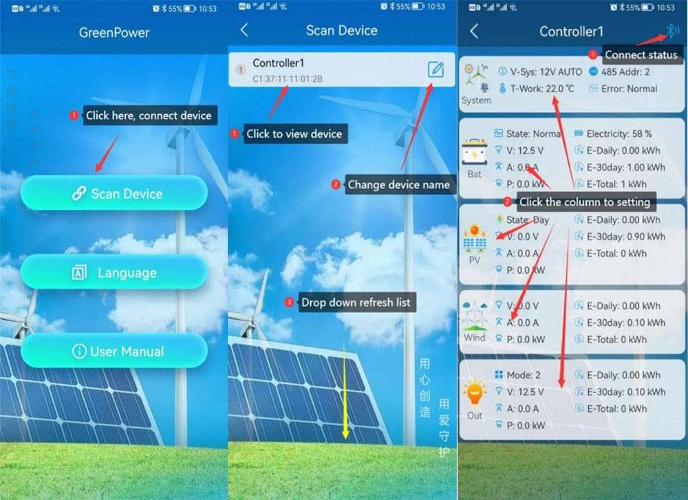 600W, 800W & 1.2kw Wind & Solar Hybrid Controller & Load Dump Wind Power  BushLine