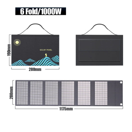 600W or 1000W Solar Panel Power Supply Portable Folding solar panels  
