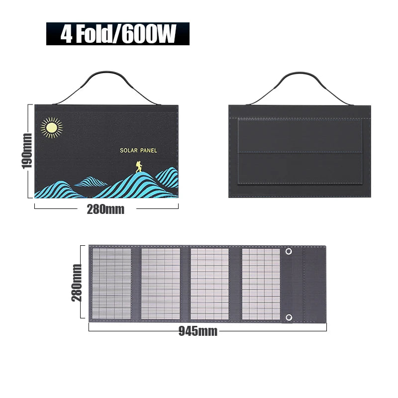 600W or 1000W Solar Panel Power Supply Portable Folding solar panels  BushLine