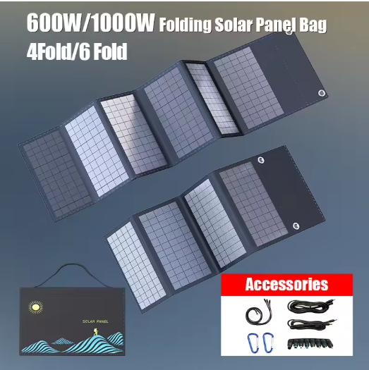 600W or 1000W Solar Panel Power Supply Portable Folding solar panels  BushLine