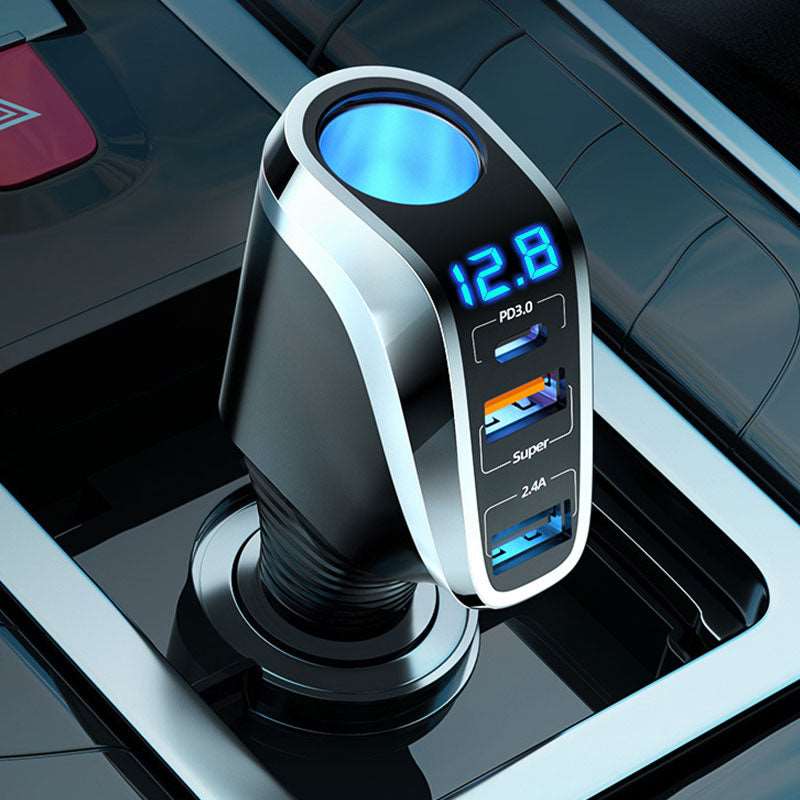 66W Super Fast Charge 1-to-3 Power to USB Automotive  BushLine