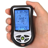 8-in-1 Handheld Altimeter Compass Pressure Elevation Thermometer Smart Technology  