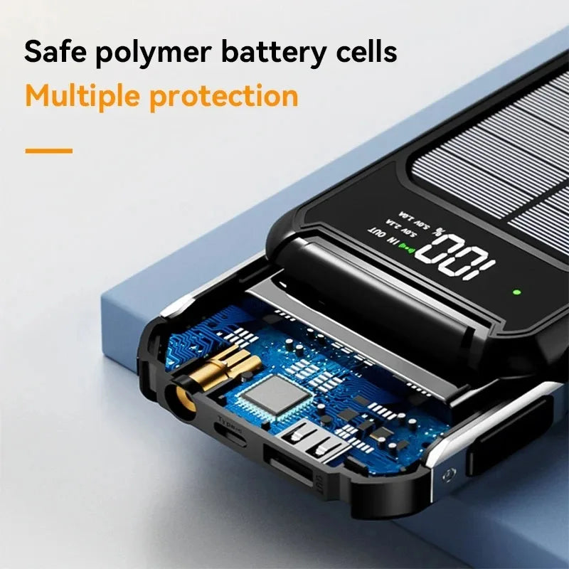 80000mAh Large Capacity  Solar Power Bank solar power  BushLine