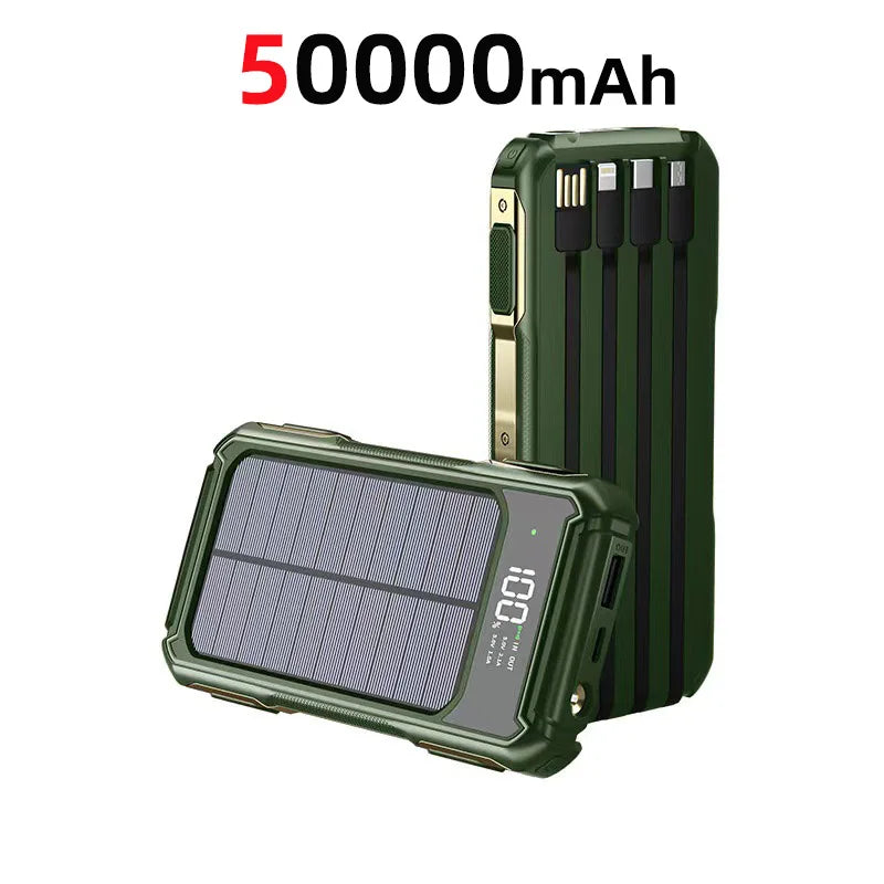 80000mAh Large Capacity  Solar Power Bank solar power  BushLine