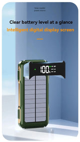 80000mAh Large Capacity  Solar Power Bank solar power  BushLine