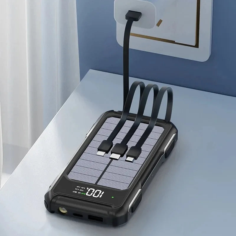 80000mAh Large Capacity  Solar Power Bank solar power  BushLine